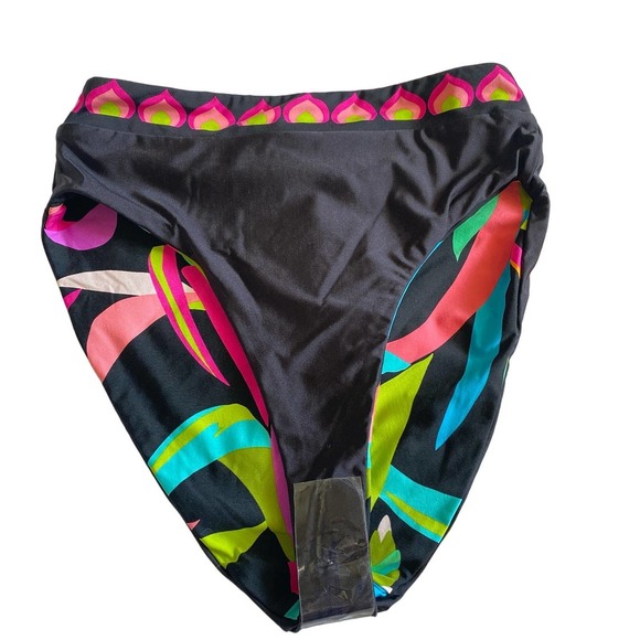 NWT TRINA TURK High Waist Birds of Paradise Bikini Bottom, size 4 - Picture 8 of 14